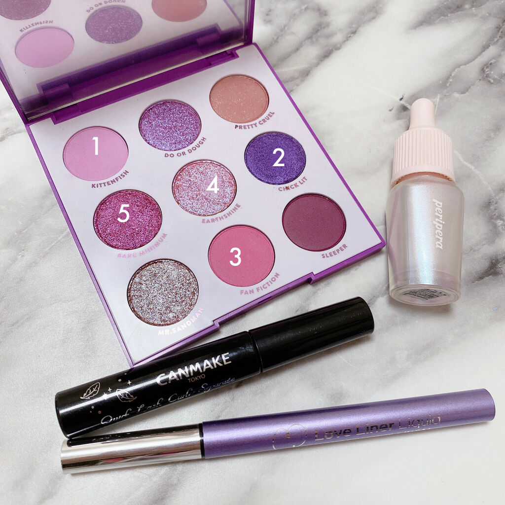 ラブ・ライナー リキッド グリッターコレクション アンティークパープル/ラブ・ライナー/リキッドアイライナーを使ったクチコミ（2枚目）