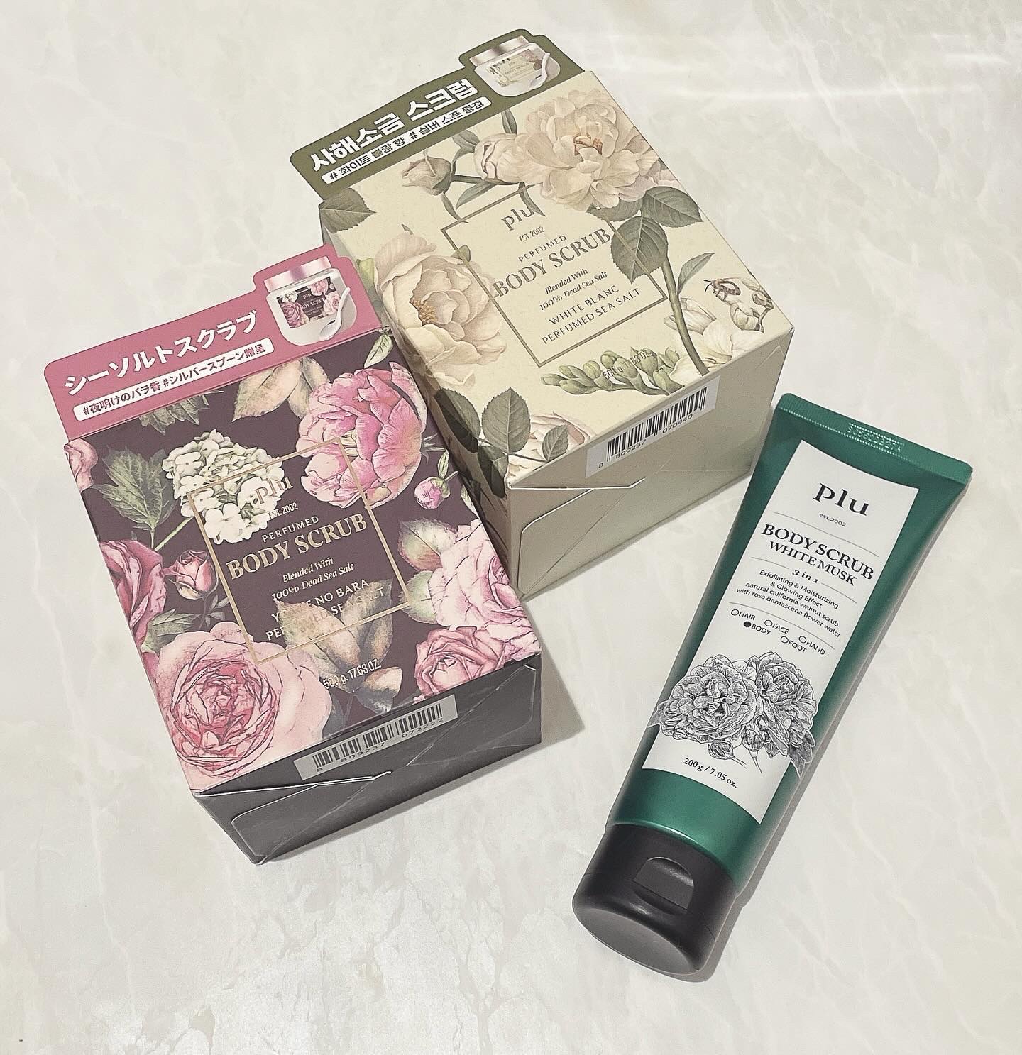 オリジナルボディスクラブ ホワイトムスク/plu/ボディスクラブを使ったクチコミ（1枚目）