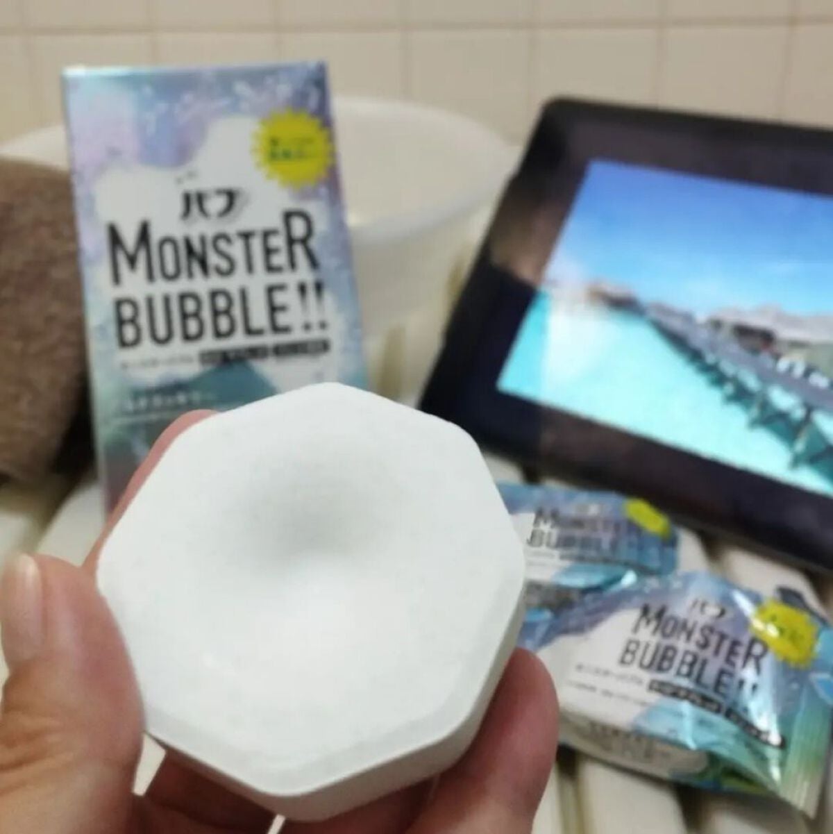 モンスターバブル ゆるんとジャグジー気分/バブ/炭酸系入浴剤を使ったクチコミ(3枚目)