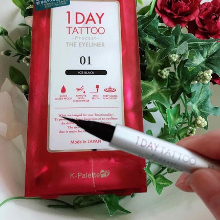 1DAY TATTOO プロキャスト ザ・アイライナー/K-パレット/リキッドアイライナーを使ったクチコミ(3枚目)