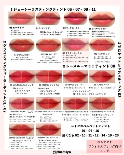 ジューシーラスティングティント/rom&nd/リップティントを使ったクチコミ(4枚目)