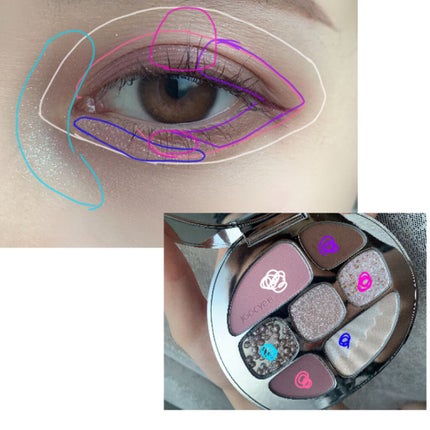 貝殻マルチパレット/Joocyee/アイシャドウパレットを使ったクチコミ(3枚目)