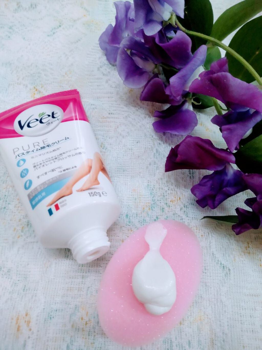 ヴィート ピュアバスタイム除毛クリーム 敏感肌用/Veet/除毛クリームを使ったクチコミ(1枚目)