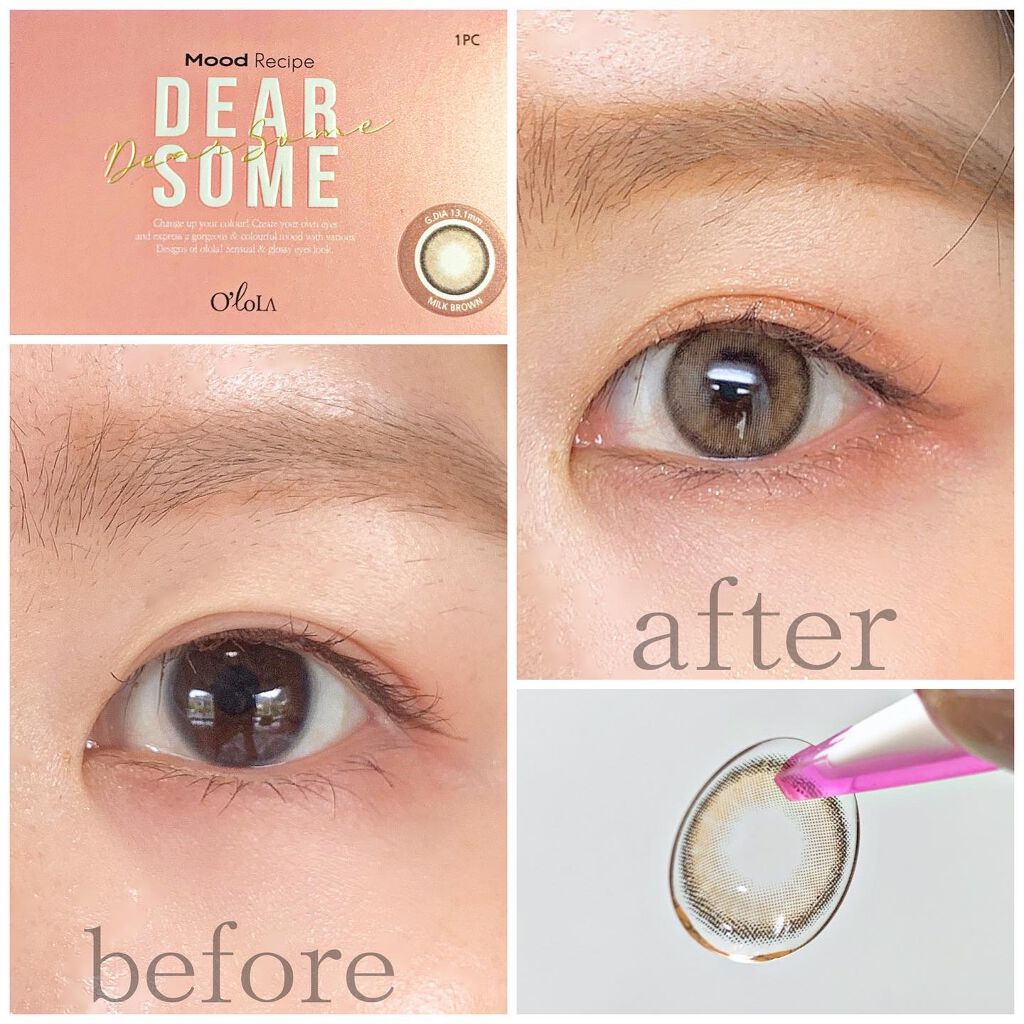 ディアサム(DearSome)/OLOLA/カラーコンタクトレンズを使ったクチコミ（3枚目）