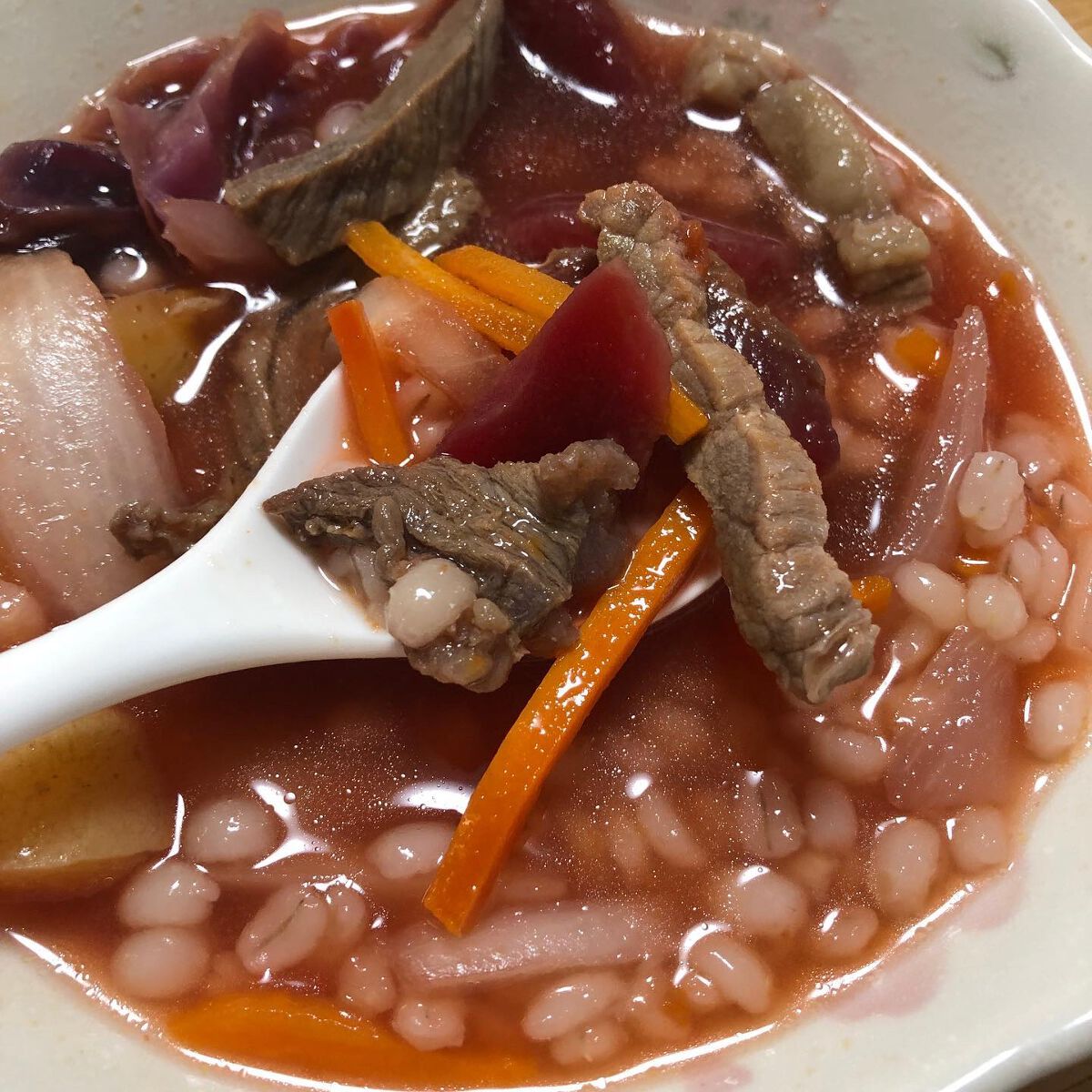 もち麦スープ/ラコックマルシェ/低糖質食品を使ったクチコミ(6枚目)