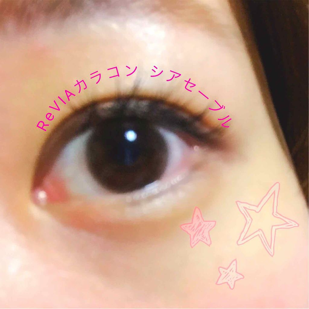 ReVIA 1day [CIRCLE] BLACK（ブラック）/ReVIA/ワンデー（１DAY）カラコンを使ったクチコミ（3枚目）