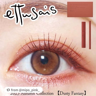 【mipo_pink_さんから引用】

“.

ettusais  
2023 AUTUMN COLLECTION
【Dusty Fantasy】

秋の新作きたー！！🍁
「肌なじみの良い幻想的な深みカ