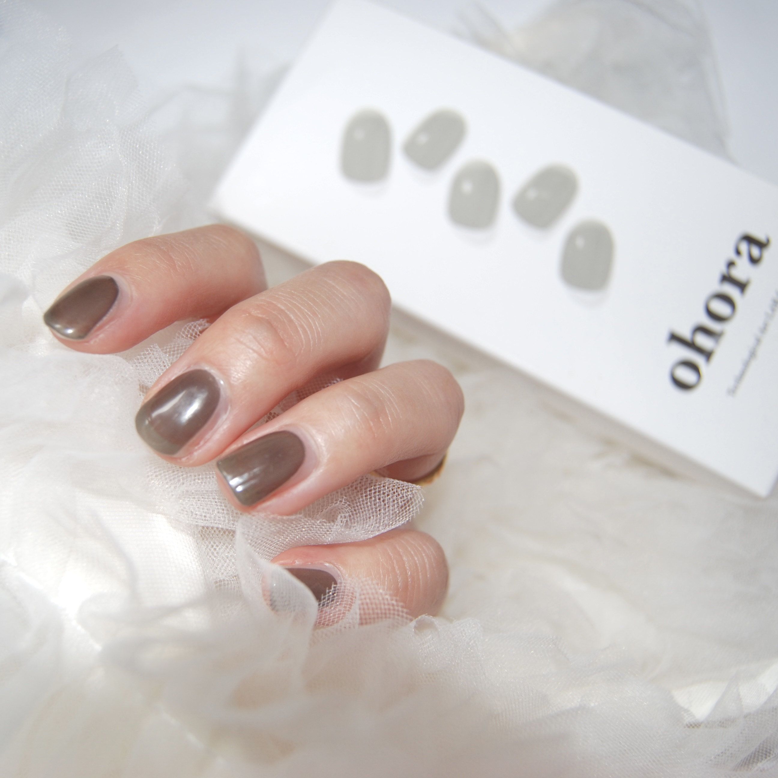 セミキュアジェルネイル（ハンド） NB-068 N Tint Black (Tint syrup collection)/ohora/ネイルシールを使ったクチコミ（1枚目）