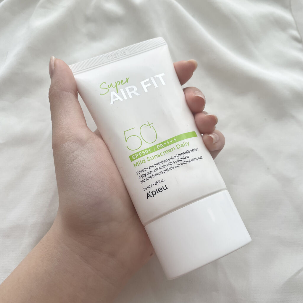 スーパー エアフィット マイルド サンカット（モイスチャー）/A’pieu/日焼け止めクリームを使ったクチコミ（2枚目）