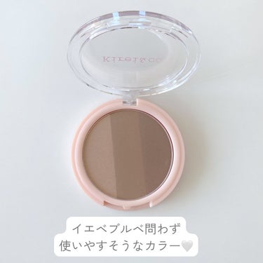 Kirei&co. ハイライト・シェーディング用メイクブラシのクチコミ「シェーディング初心者でも使いやすい！✨

⠀ ⠀ ⠀

🩵Kirei&co 3カラー シェーデ.....」（2枚目）