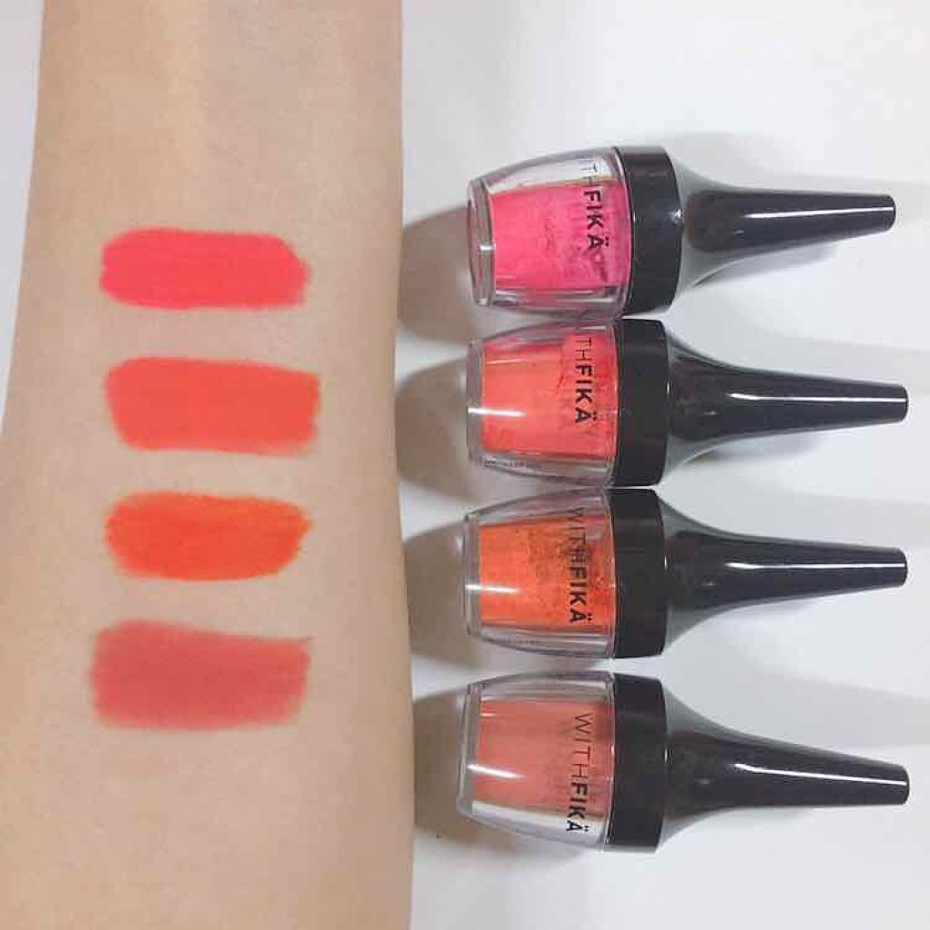 WITHFIKA エッセンスパウダーティント/DAISO/リップティントを使ったクチコミ（3枚目）