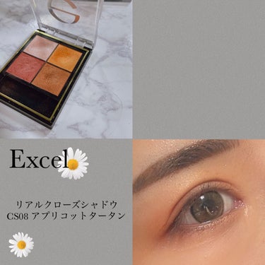 リアルクローズシャドウ CS08 アプリコットタータン/excel/パウダーアイシャドウを使ったクチコミ（1枚目）