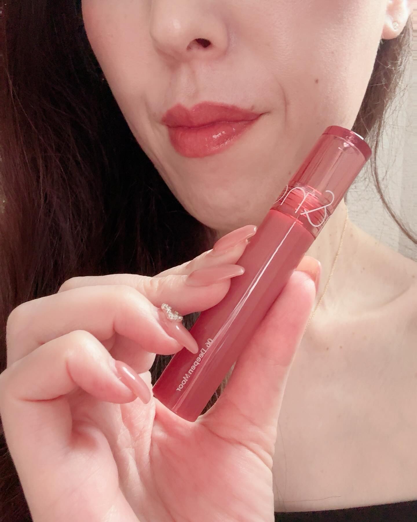 グラスティングカラーグロス/rom&nd/リップグロスを使ったクチコミ（3枚目）