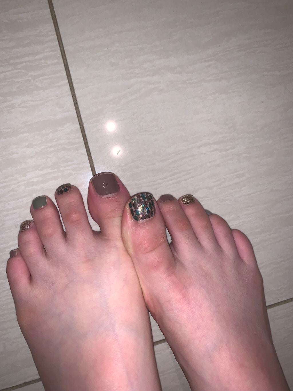 貼るジェルネイル/セリア/ネイルシールを使ったクチコミ(2枚目)