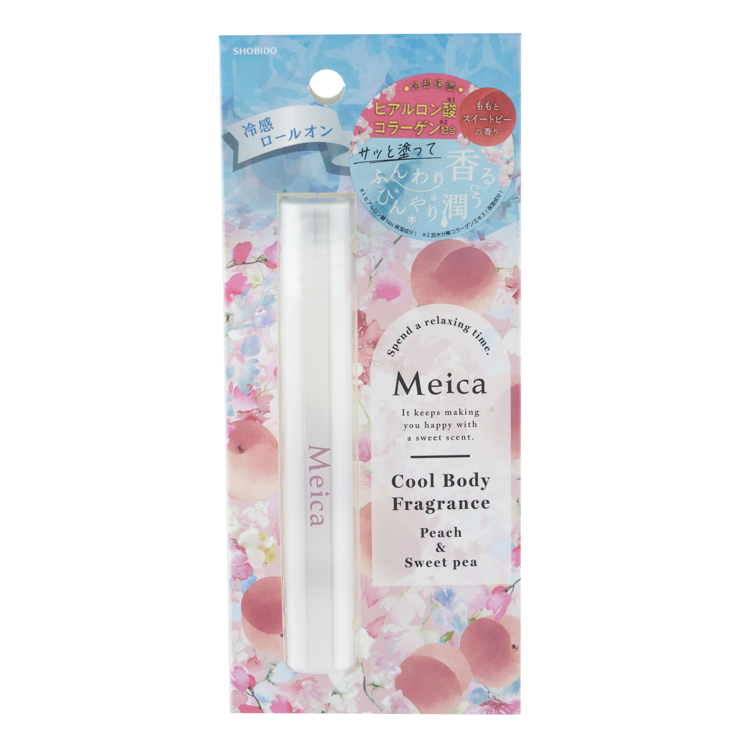 Meicaクールボディフレグランス ピーチ＆スイートピーの香り