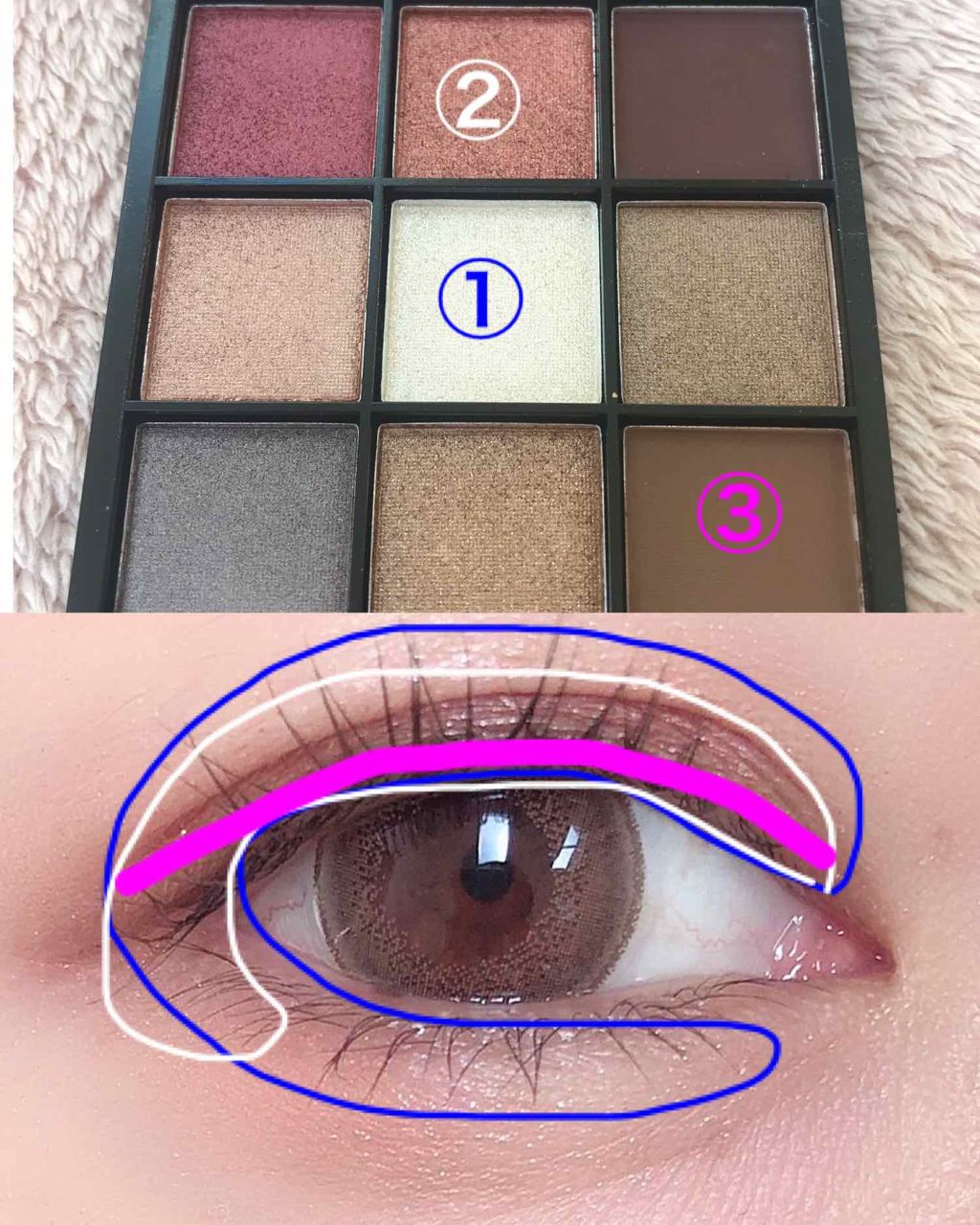 UR GLAM　BLOOMING EYE COLOR PALETTE/U R GLAM/アイシャドウパレットを使ったクチコミ（3枚目）
