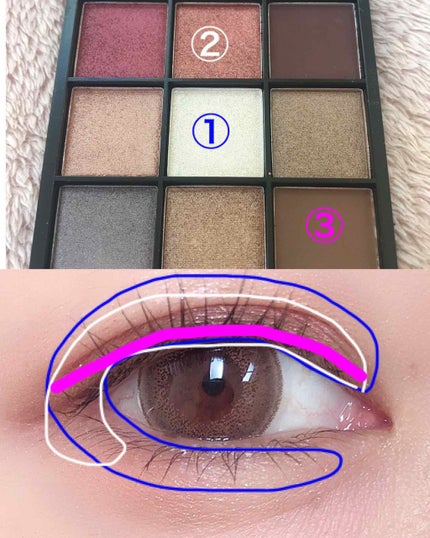 UR GLAM BLOOMING EYE COLOR PALETTE/U R GLAM/アイシャドウパレットを使ったクチコミ(3枚目)