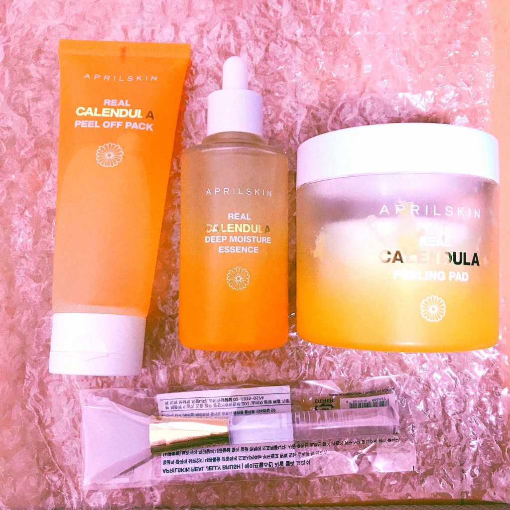 リアルカレンデュラピールオフパック/APRILSKIN/ピーリングを使ったクチコミ(1枚目)