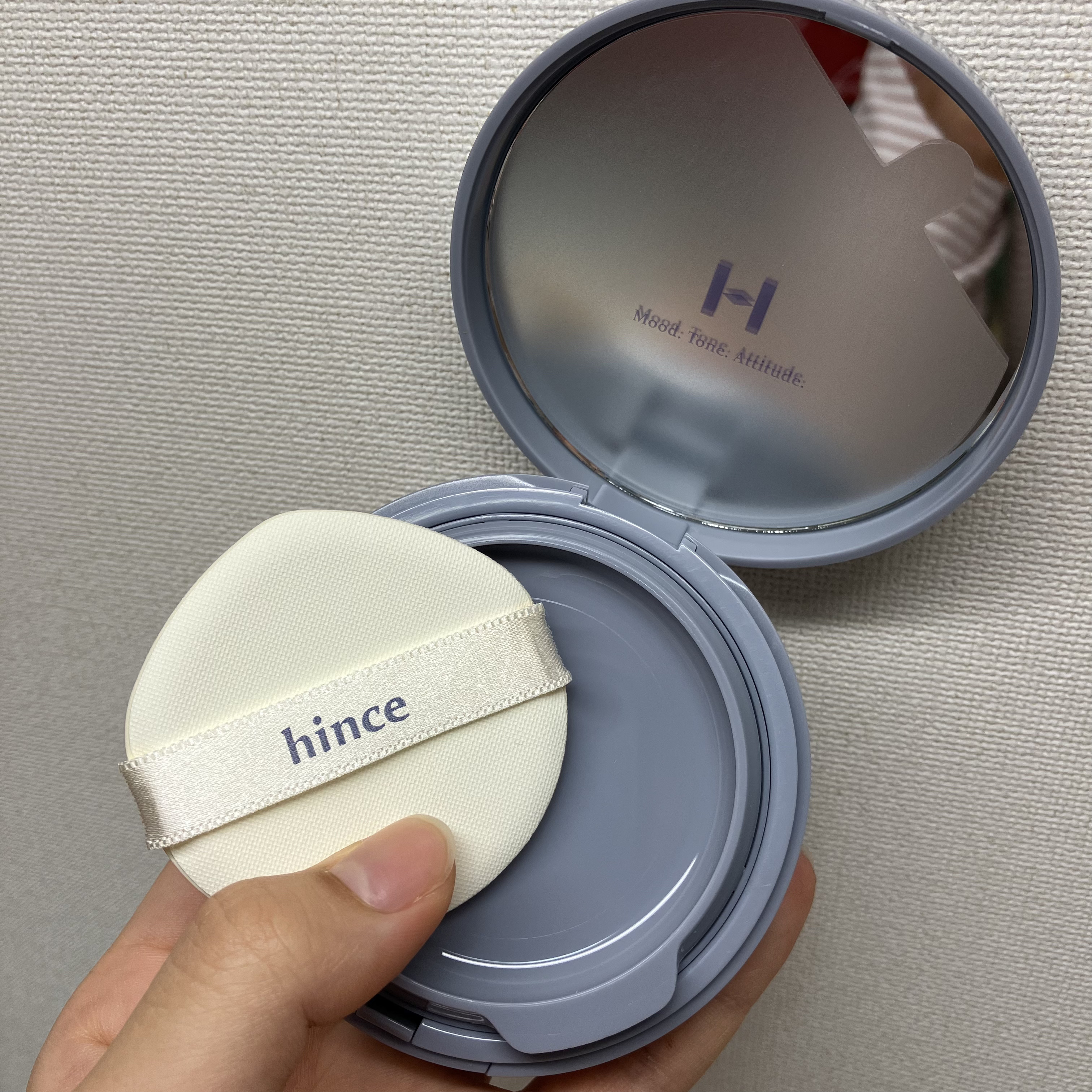 セカンドスキンメッシュマットクッション/hince/クッションファンデーションを使ったクチコミ（2枚目）