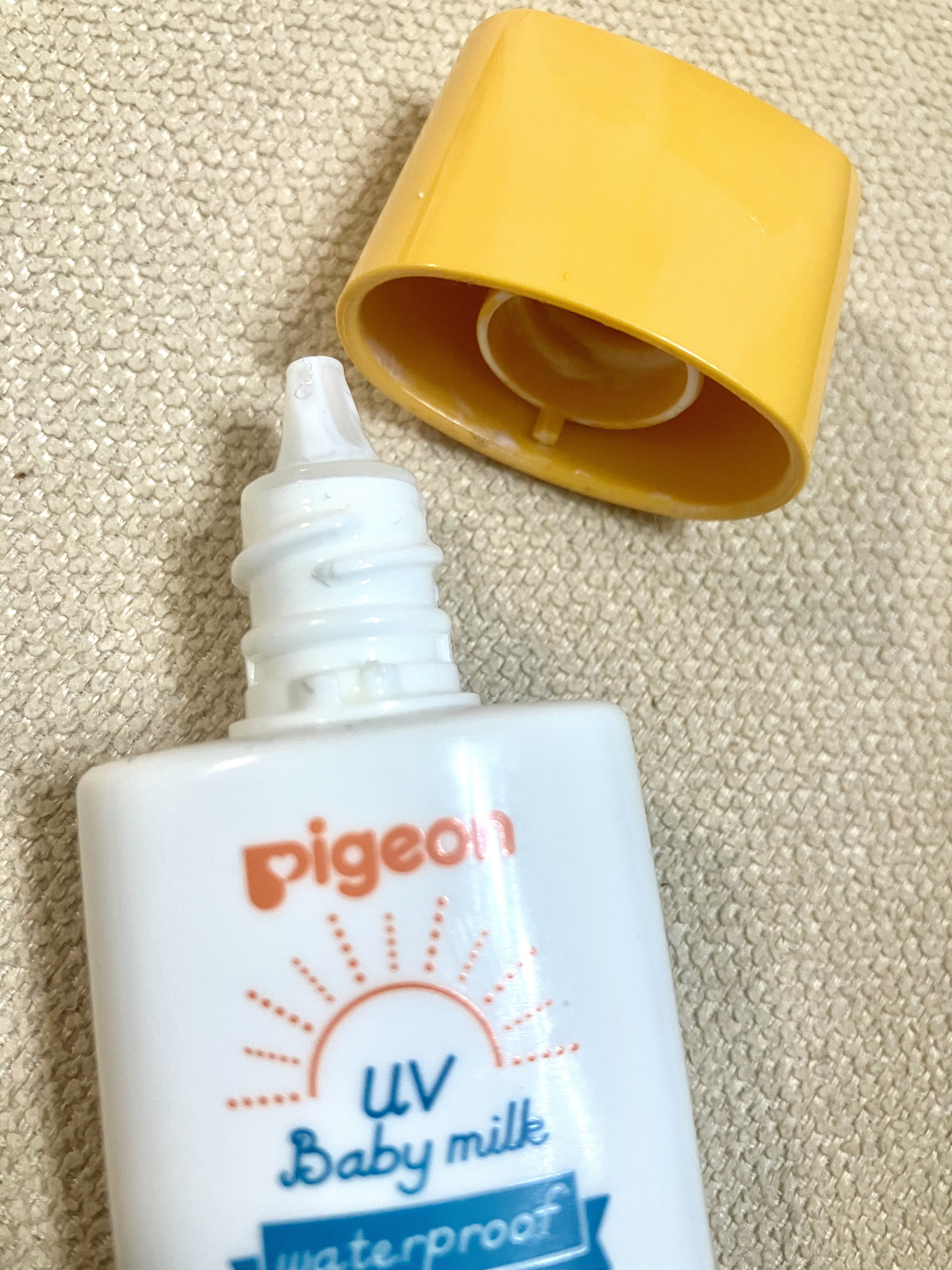 UVベビーミルク ウォータープルーフ SPF35/ピジョン/日焼け止めミルクを使ったクチコミ（3枚目）