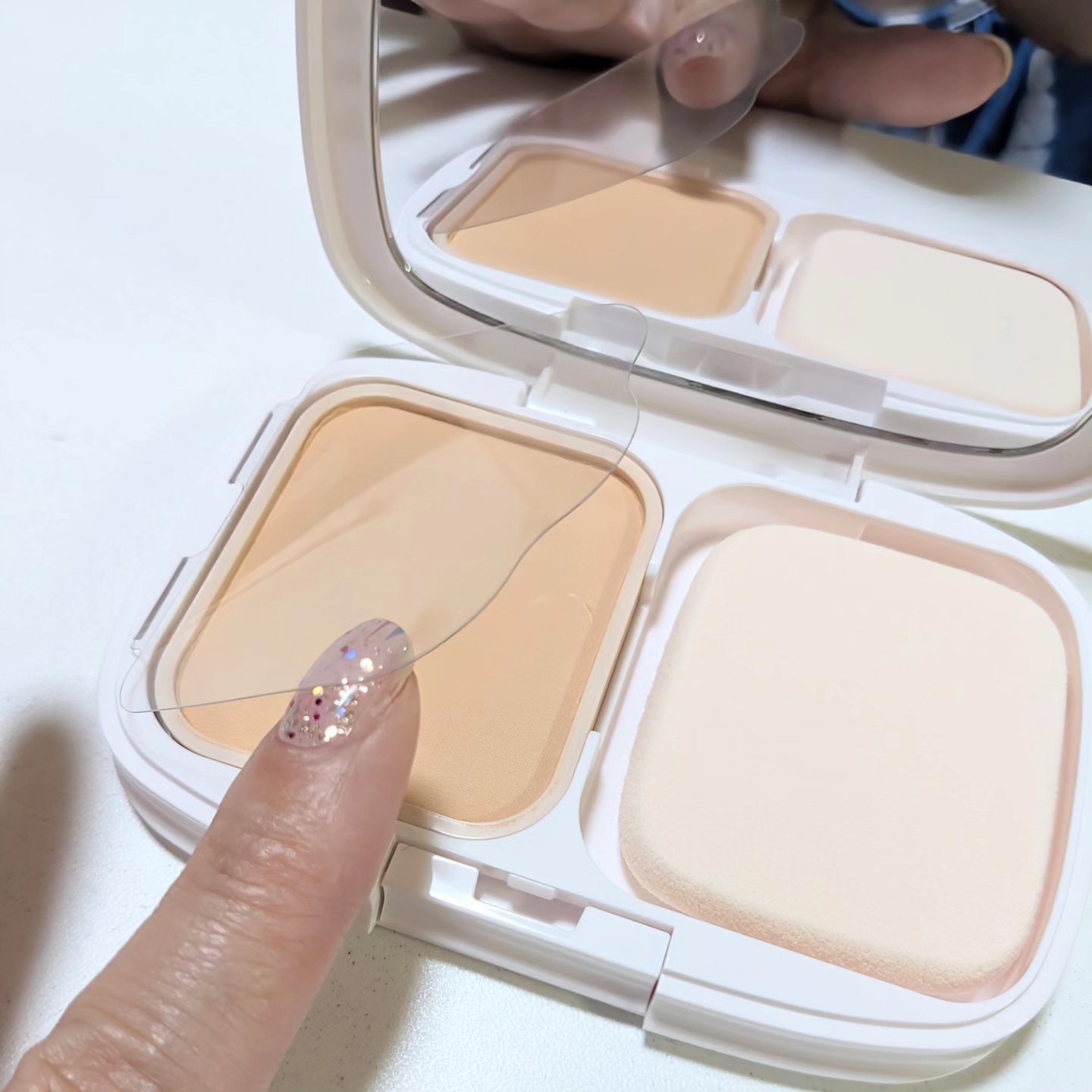 パウダーファンデーション/media luxe/パウダーファンデーションを使ったクチコミ（2枚目）