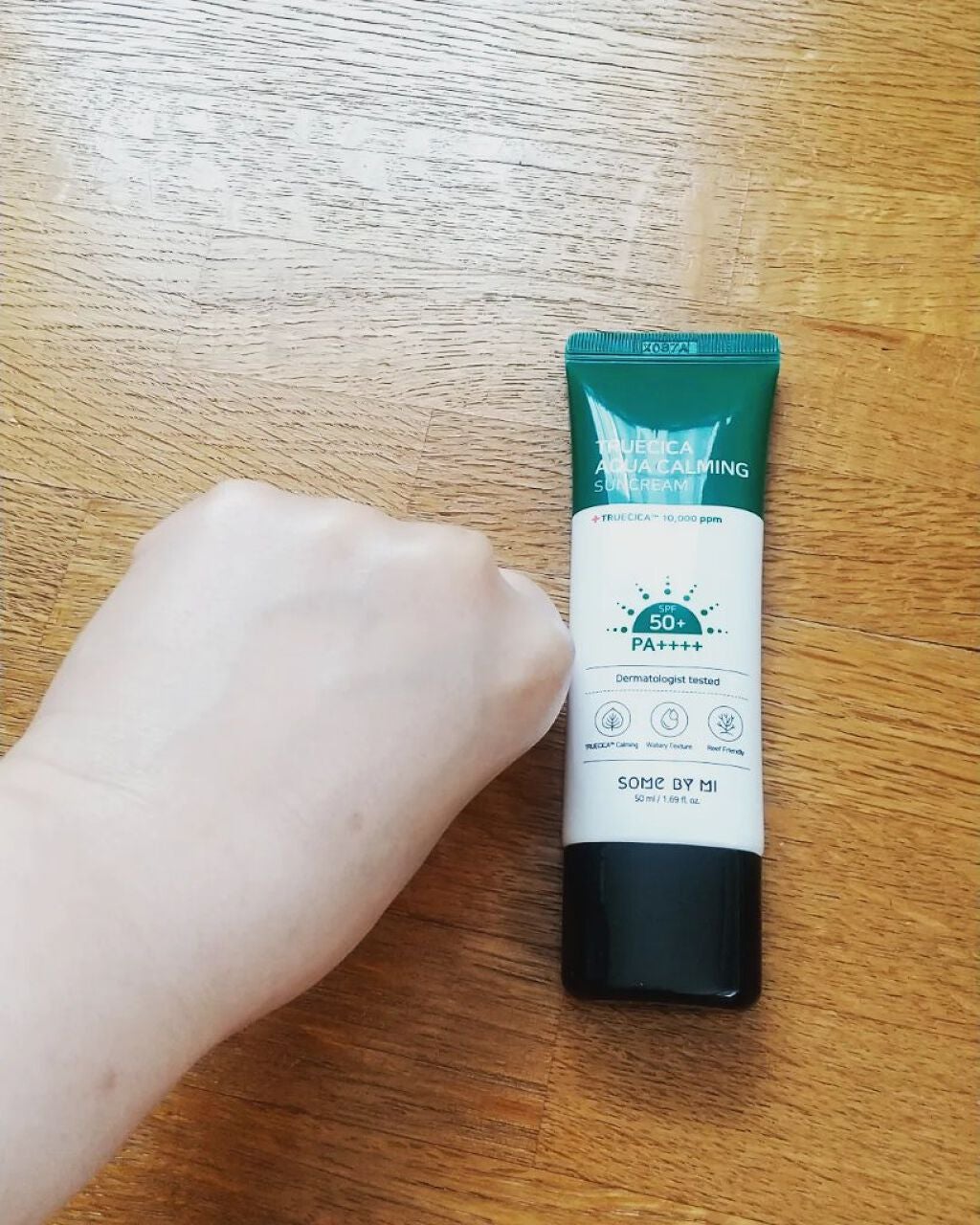 TRUECICA アクアカーミング日焼け止め/SOME BY MI/日焼け止めクリームを使ったクチコミ(3枚目)