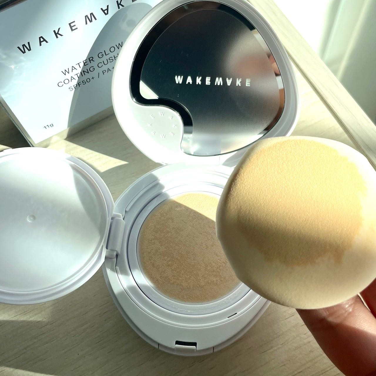 ウォーターグロウコーティングクッション/wakemake/クッションファンデーションを使ったクチコミ（3枚目）