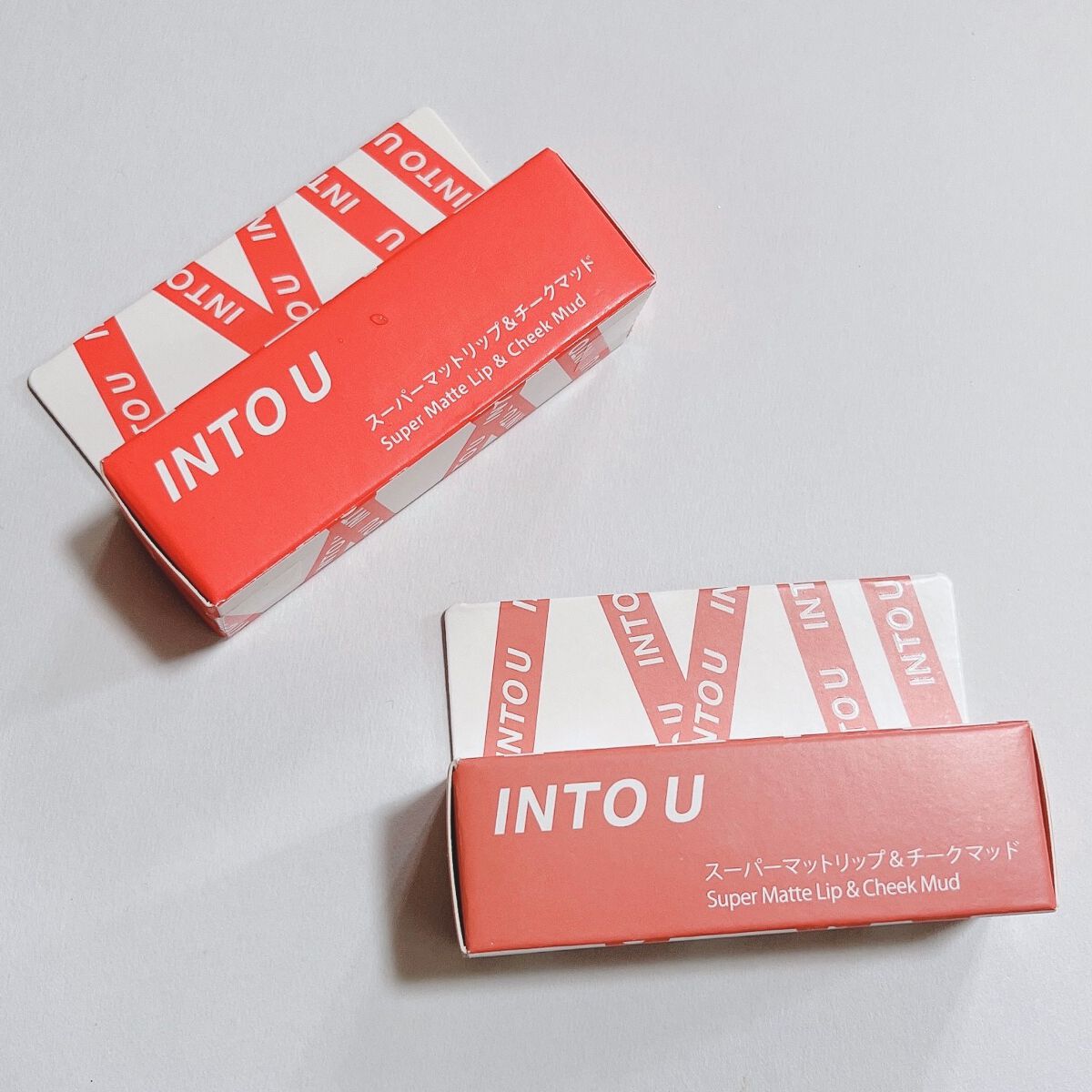 スーパーマットリップ&チークマッド/INTO U/口紅を使ったクチコミ(5枚目)
