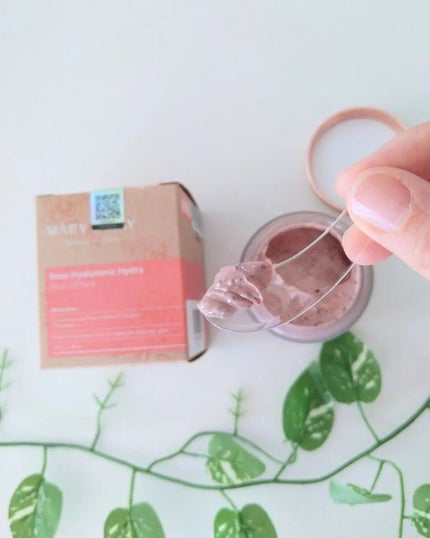 ローズヒアルロニックハイドラウォッシュオフパック/MARY&MAY/洗い流すパック・マスクを使ったクチコミ(2枚目)