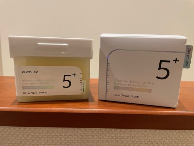 5番 白玉グルタチオンCフィルムパッド/numbuzin/トナーパッドを使ったクチコミ(1枚目)