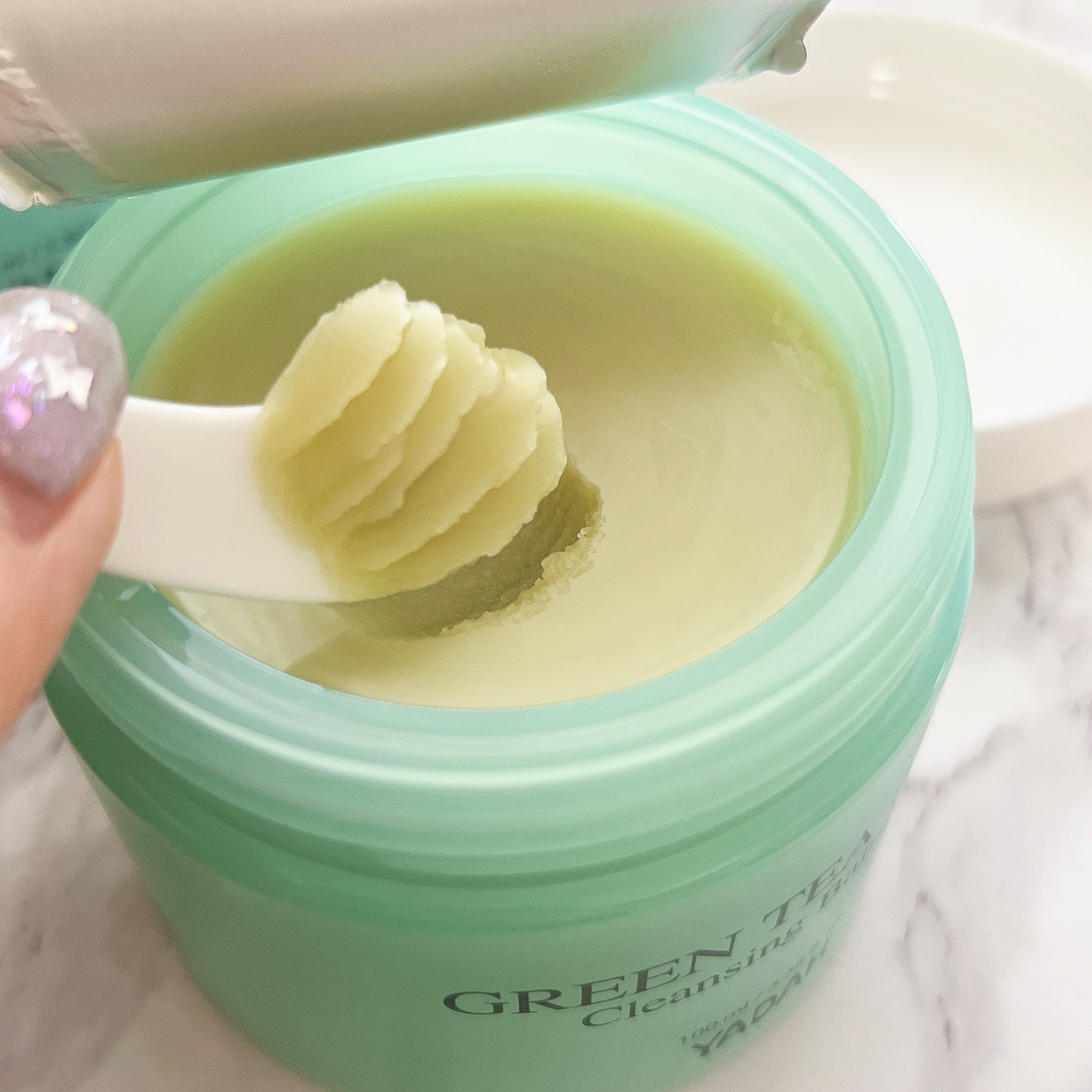 グリーンティーピュアクレンジングバームⅡ/YADAH/クレンジングバームを使ったクチコミ（2枚目）