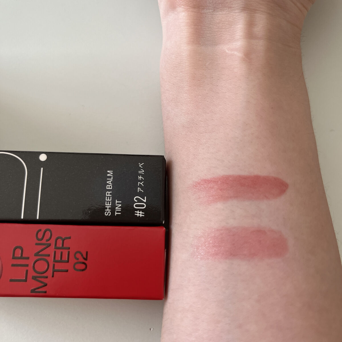 シアーバームティント/＋ni/リップティントを使ったクチコミ（2枚目）