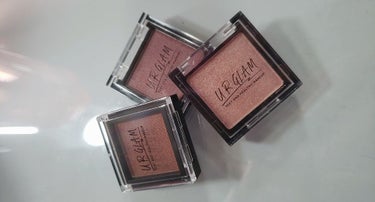 UR GLAM　POWDER EYESHADOW ヌーディーピンク〈パールラメ〉/U R GLAM/シングルアイシャドウを使ったクチコミ（1枚目）