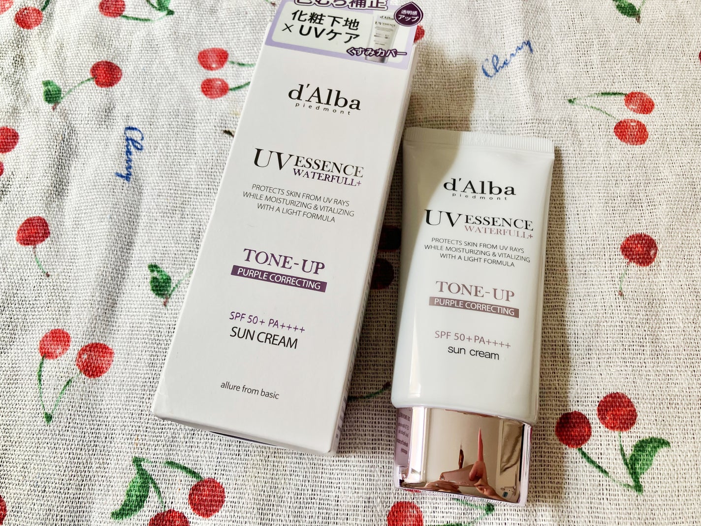 ダルバ ウォータフル トーンアップ サンクリーム(パープル)/ダルバ/日焼け止めクリームを使ったクチコミ(2枚目)