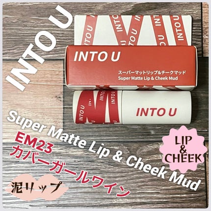 スーパーマットリップ&チークマッド/INTO U/口紅を使ったクチコミ(1枚目)