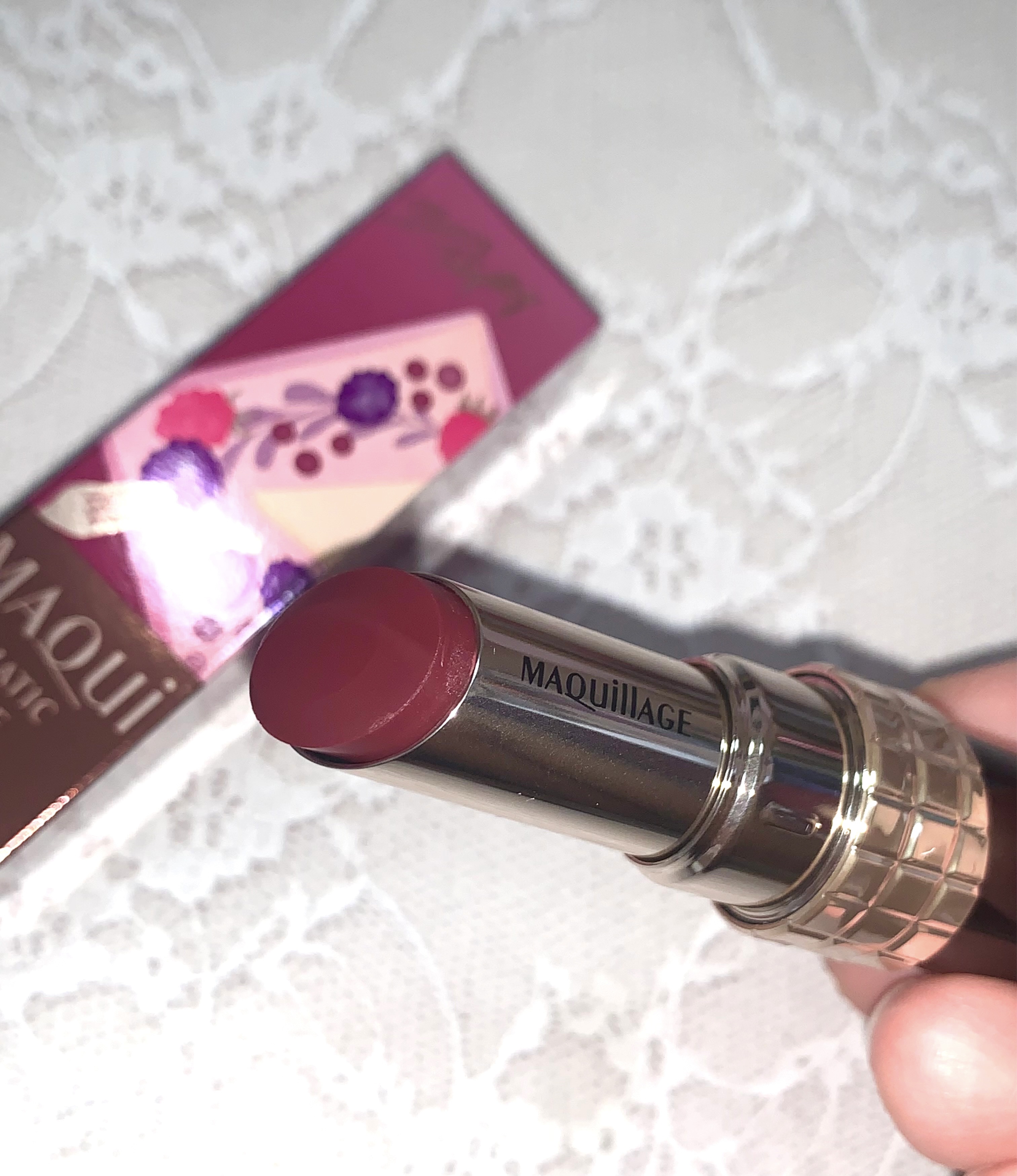 ドラマティックエッセンスルージュ RS502/マキアージュ/口紅を使ったクチコミ（2枚目）