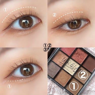 UR GLAM　BLOOMING EYE COLOR PALETTE/U R GLAM/パウダーアイシャドウを使ったクチコミ（2枚目）