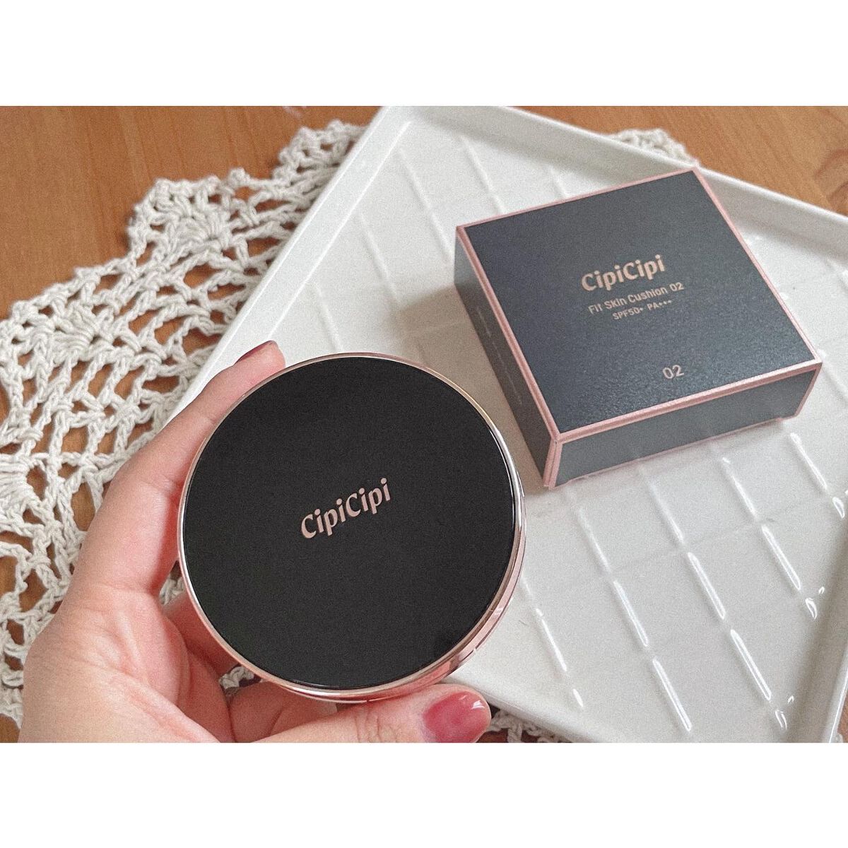 シピシピ フィットスキンクッション 02 ナチュラルベージュ/CipiCipi/クッションファンデーションを使ったクチコミ（1枚目）