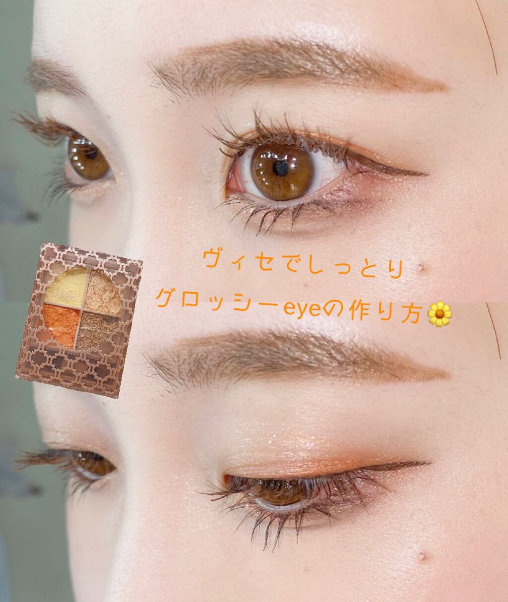 グロッシーリッチ アイズ N OR-2 ブラウニッシュオレンジ系/Visée/アイシャドウパレットを使ったクチコミ（1枚目）
