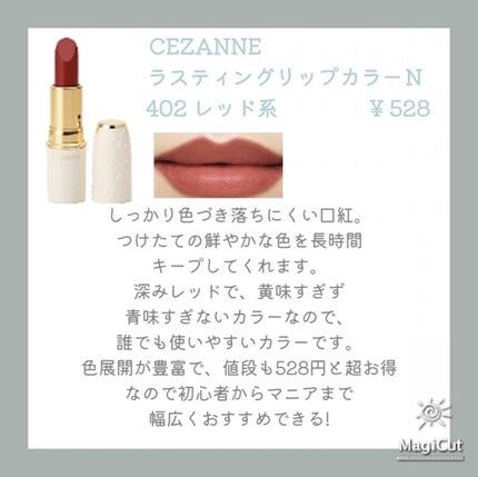 ラスティング リップカラーN/CEZANNE/口紅を使ったクチコミ(6枚目)