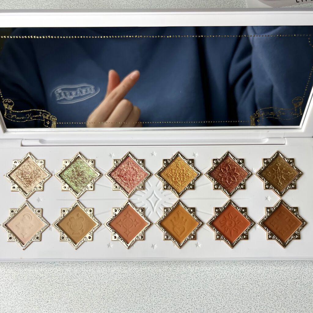 リトルエンジェル12色アイシャドウパレット ホワイトエンジェル/FlowerKnows/アイシャドウパレットを使ったクチコミ（3枚目）