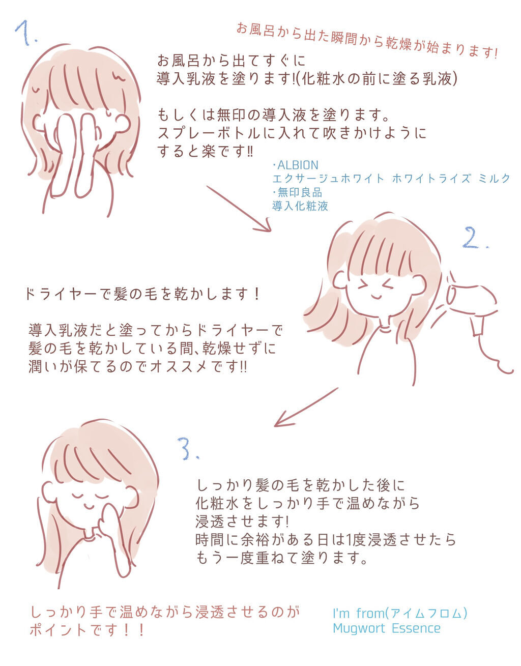 スキンケア方法 エクサージュホワイト ホワイトライズ ミルク Albionの使い方 効果 イラスト付き By Liii 代前半 Lips