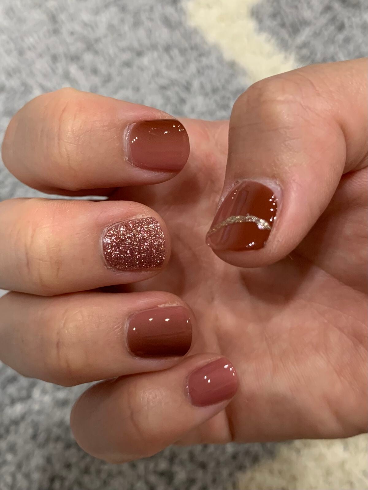 セミキュアジェルネイル(ハンド)/ohora/ネイルシールを使ったクチコミ(1枚目)