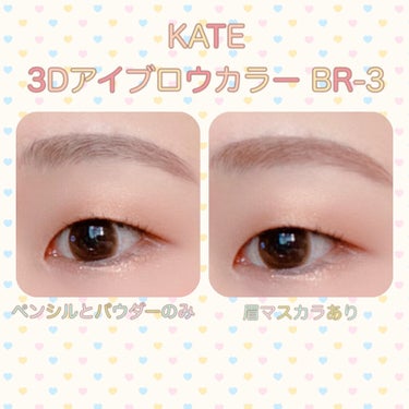 3Dアイブロウカラー/KATE/眉マスカラを使ったクチコミ（2枚目）