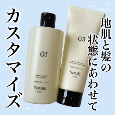 ✼••┈┈••✼••┈┈••✼••┈┈••✼••┈┈••✼

　Sorule

　　　・モイストソフナー 01ベーシックスカルプ
　　　・ソフニングコンディショナー 03ヘビーダメージ

✼••┈┈••