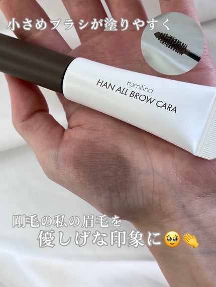 ハンオールブロウカラ/rom&nd/眉マスカラを使ったクチコミ(3枚目)