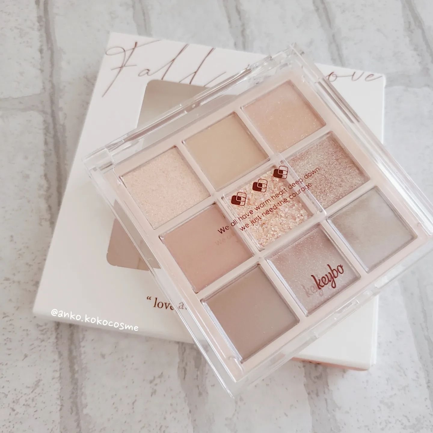 KEYBO FALL IN LOVE SHADOW PALETTE/keybo/アイシャドウパレットを使ったクチコミ（1枚目）