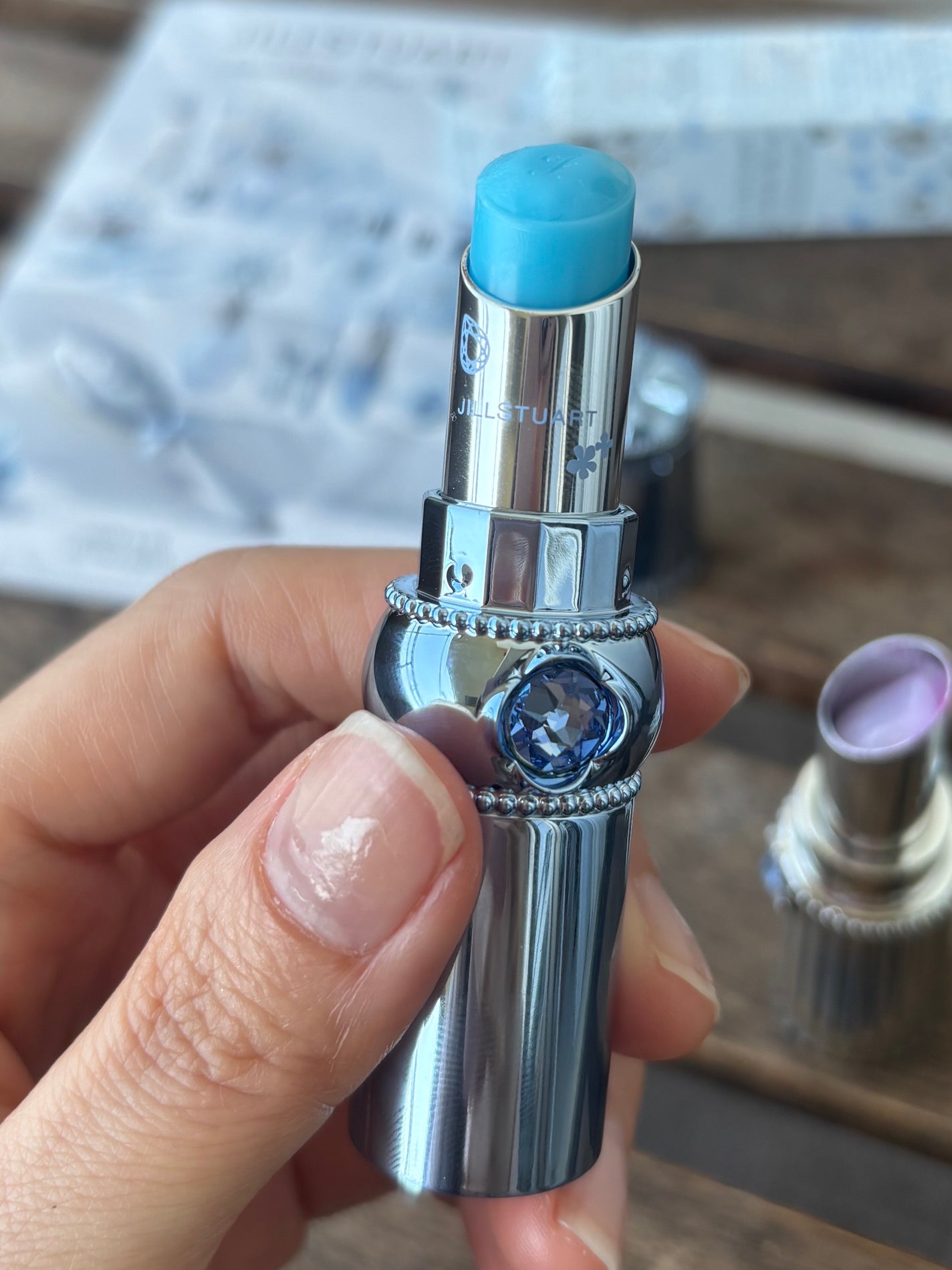 サムシングピュアブルー セント マイリップス/JILL STUART/口紅を使ったクチコミ(5枚目)