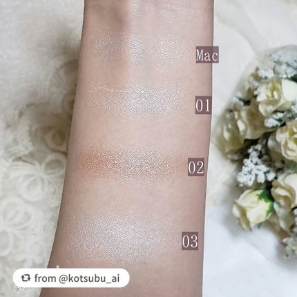 パールグロウハイライト/CEZANNE/パウダーハイライトを使ったクチコミ(3枚目)