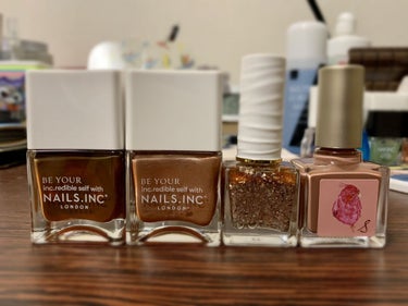 nails inc. ココ フォー リアル デュオ キットのクチコミ「バレンタイン先取りネイル！

絶対にネイルズインクのデュオキット使おうと思ってた
 めちゃくち.....」（2枚目）